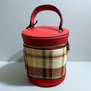 Elegant Red and‎ Tan Mini Bag